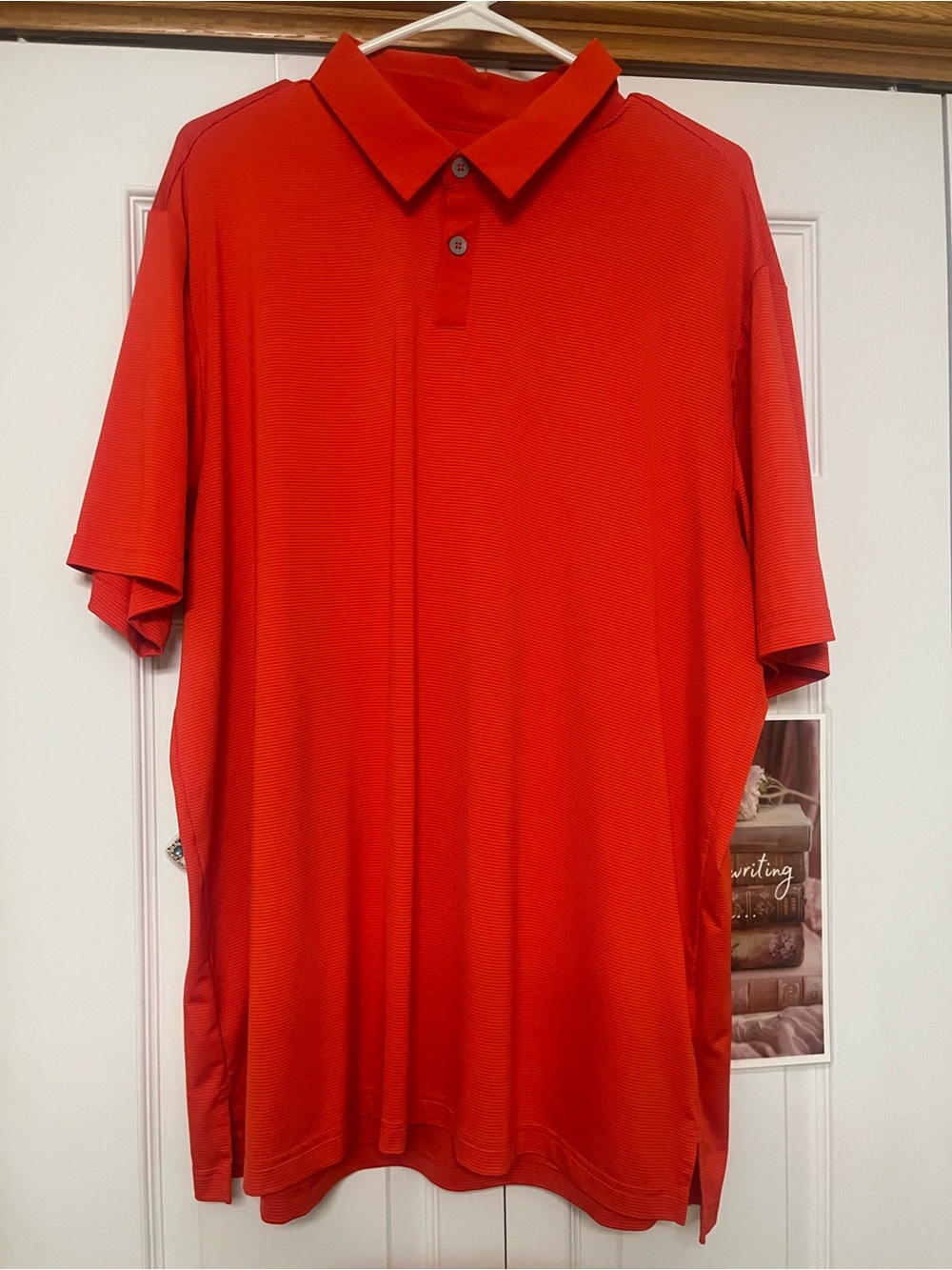 adidas Men's Bright Red Polo Shirt, Never Worn
